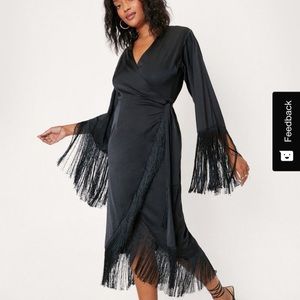 COPY - Nasty Gal fringe wrap dress